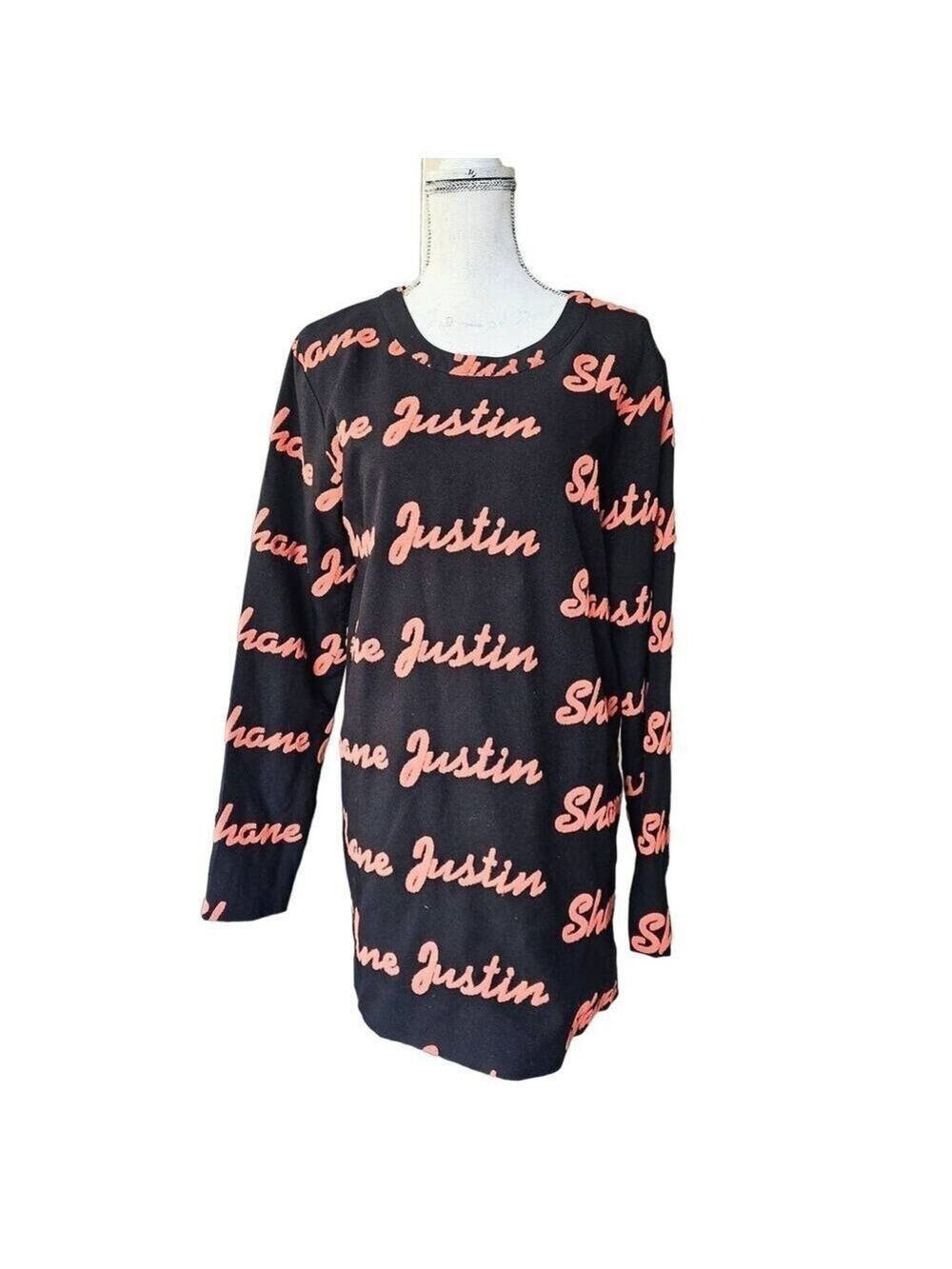 Shane Justin Black Sweater Mini Dress Size S